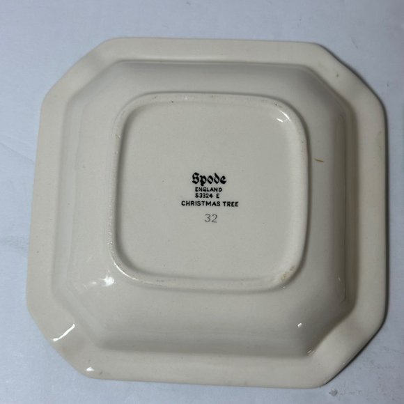 Spode Christmas Tree VTG 70's Trinket Ash Tray Set of 2 Made In England Pls READ - Picture 4 of 9